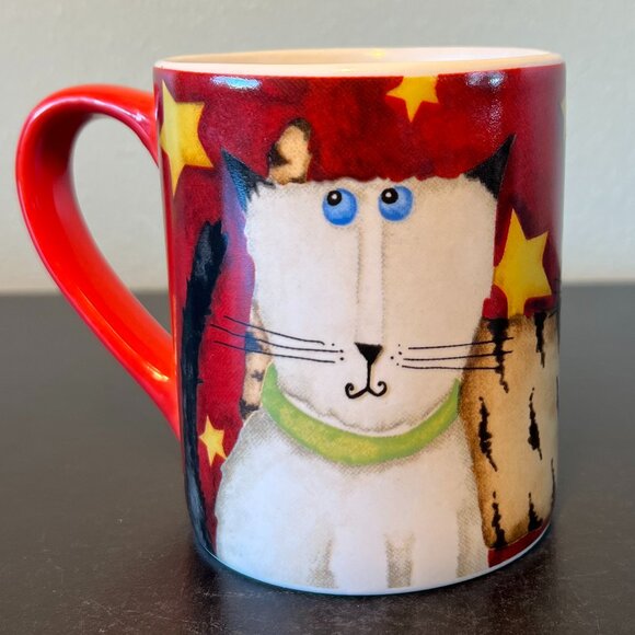 GIBSON Whimsical Cat Lover Ceramic Mug ~ Artwork by Debi Hron ~ Kittens ~ Cats - Picture 2 of 14
